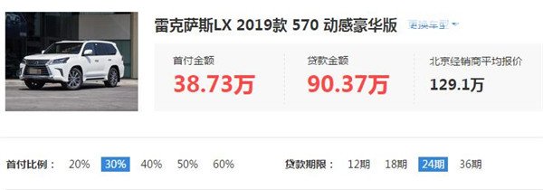 雷克萨斯LX多少钱 最低也要超百万