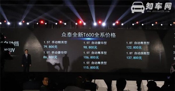 众泰T600最新报价 众泰T600的售价很实惠