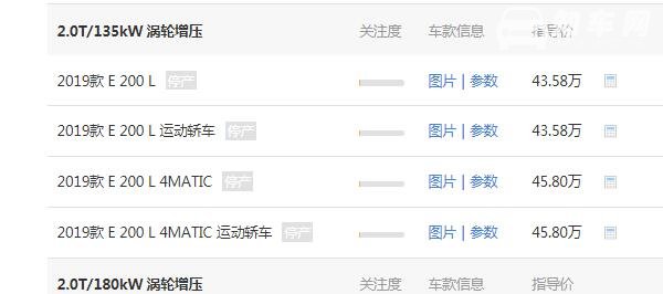 奔驰e200报价多少钱 2019款奔驰e200的实际花销是48.82万元