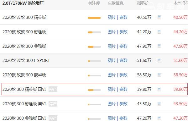 rx雷克萨斯价格表 雷克萨斯rx最低价格为44.68万元