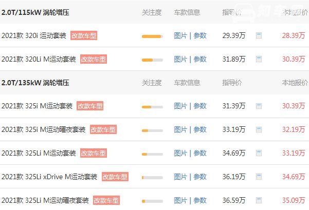 华晨宝马3系多少钱一辆 宝马3系实际价格为31.95万元