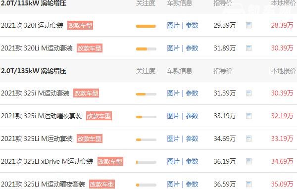 全新宝马3系报价多少 宝马3系的落地价格为33.06万元