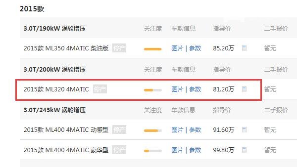 奔驰ml320多少钱一辆 奔驰ml320落地价格为90.77万元