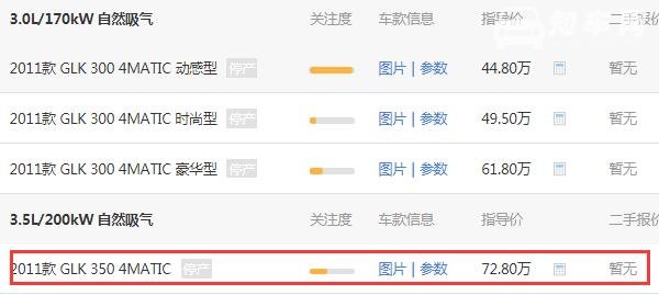 奔驰glk350价格多少 奔驰glk350落地价格为81.57万元