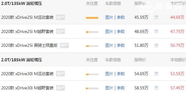 宝马x4价格多少钱一辆 宝马x4到手需要50万左右