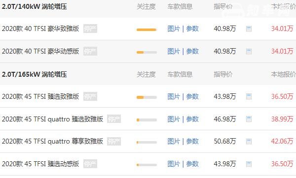 新奥迪a6l落地多少钱 奥迪a6l落地为38.21万元