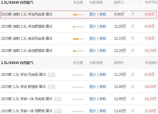 大众朗逸2019款多少钱一台 2019款大众朗逸最低价格是8.22万