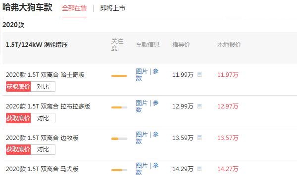 哈弗大狗汽车报价 售价11.97万百公里油耗仅为6.9L
